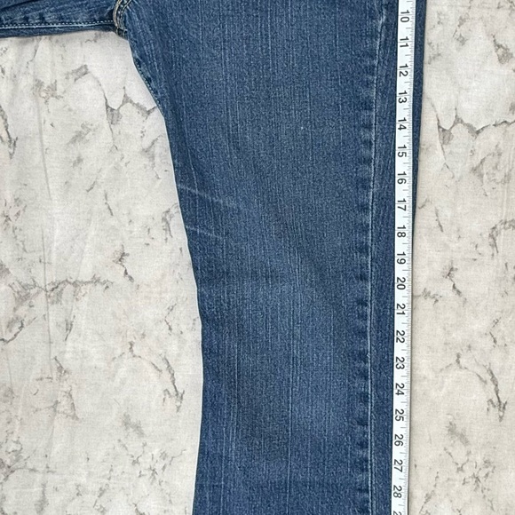 Levis 515 Bootcut Jeans Blue Denim Cotton/Lycra Zip 9.5" Leg - Picture 11 of 16